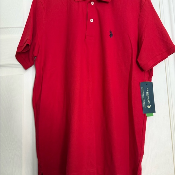 U.S. Polo Assn. Men's Bright Red Polo Shirt - Picture 2 of 4